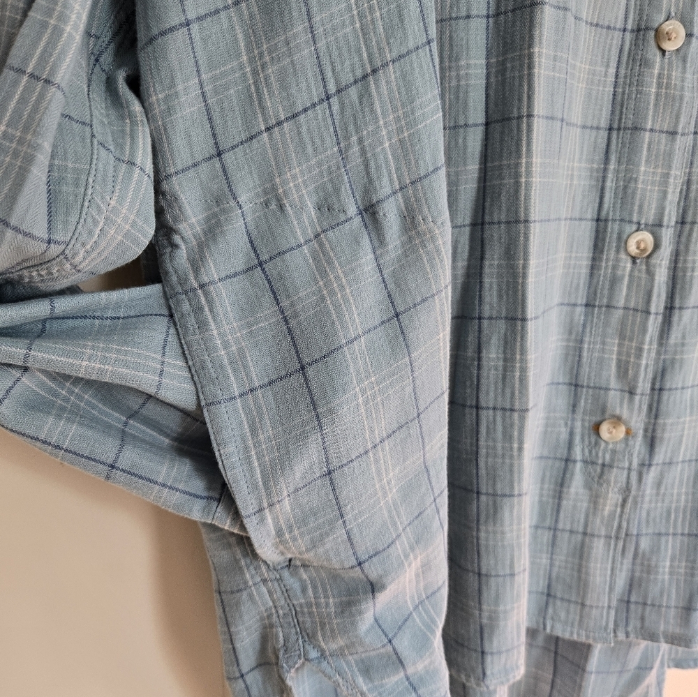 Carhartt Light Blue Checkered Women's Shirt -Size XL - Picture 5 of 8